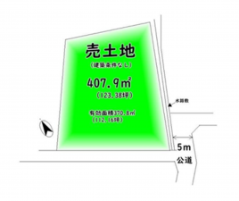 岸和田市上松町、土地の間取り画像です