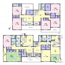 岸和田市並松町、収益物件/寮の間取り画像です