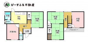 貝塚市半田、中古一戸建ての間取り画像です