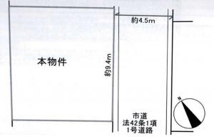 岸和田市土生町、土地の間取り画像です