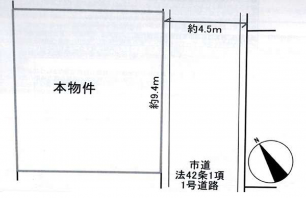 岸和田市土生町、土地の間取り画像です