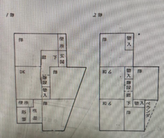 岸和田市吉井町、中古一戸建ての間取り画像です