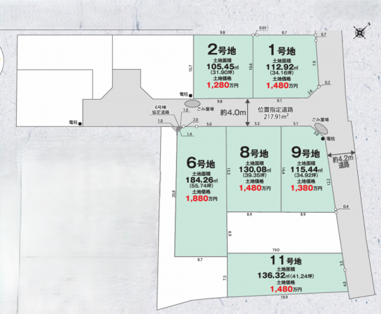 泉佐野市南中安松、土地の間取り画像です