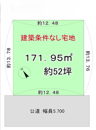 泉南郡熊取町若葉、土地の間取り画像です