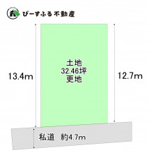 岸和田市岡山町、土地の間取り画像です