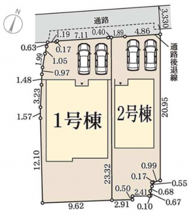 岸和田市三田町、新築一戸建ての画像です