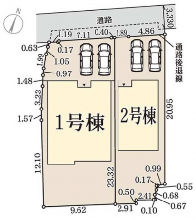 岸和田市三田町、新築一戸建ての画像です