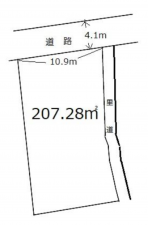 泉佐野市長滝、土地の間取り画像です