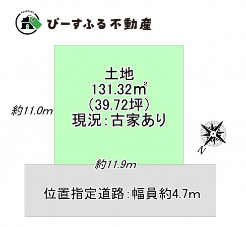 岸和田市荒木町、土地の間取り画像です