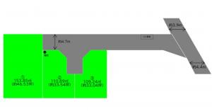 泉佐野市南中安松、土地の間取り画像です