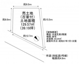 貝塚市鳥羽、土地の間取り画像です
