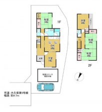 泉南郡熊取町五門東、中古一戸建ての間取り画像です