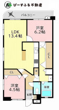 泉佐野市日根野、マンションの間取り画像です