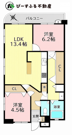 泉佐野市日根野、マンションの間取り画像です