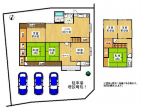 泉佐野市南中安松、中古一戸建ての間取り画像です