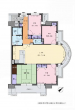 岸和田市南町、マンションの間取り画像です
