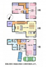 貝塚市久保、中古一戸建ての間取り画像です