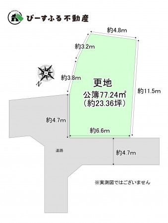 岸和田市西大路町、土地の間取り画像です