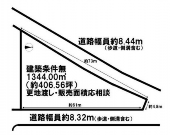 泉南郡熊取町七山南、土地の間取り画像です
