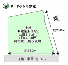 泉南郡熊取町、土地の間取り画像です
