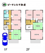 泉佐野市新安松、中古一戸建ての間取り画像です