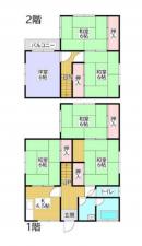 貝塚市澤、中古一戸建ての間取り画像です
