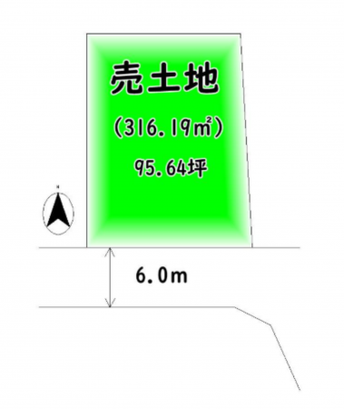 岸和田市岡山町、土地の間取り画像です