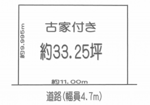 岸和田市松風町、土地の間取り画像です