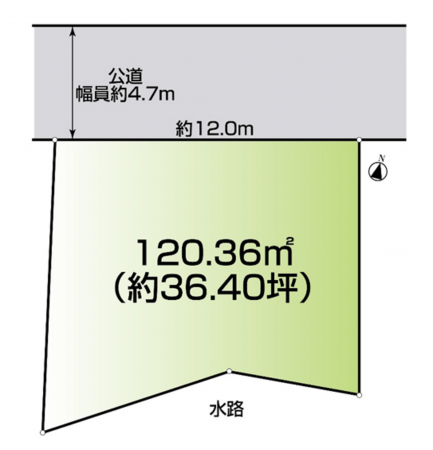泉南郡熊取町、土地の間取り画像です