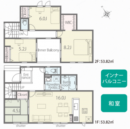 泉佐野市上瓦屋、新築一戸建ての間取り画像です