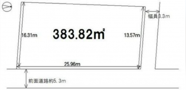 泉佐野市長滝、土地の間取り画像です