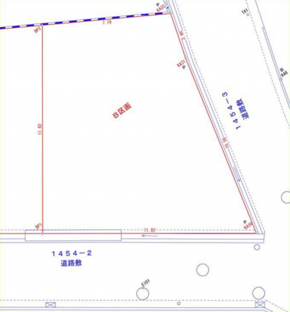 泉佐野市鶴原、土地の間取り画像です