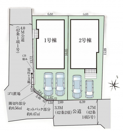 岸和田市八幡町、新築一戸建ての画像です