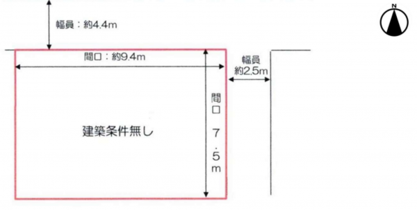 岸和田市藤井町、土地の間取り画像です