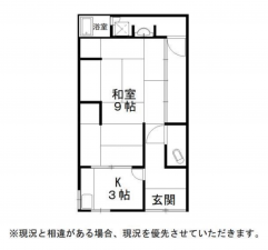 貝塚市海塚、中古一戸建ての間取り画像です