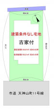 岸和田市天神山町、土地の間取り画像です