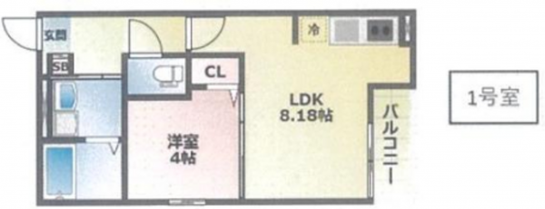 泉佐野市本町、収益物件/アパートの間取り画像です