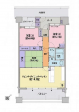 岸和田市大北町、マンションの間取り画像です