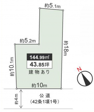 岸和田市南町、土地の間取り画像です