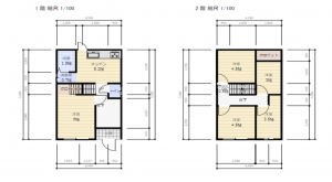 岸和田市下池田町、中古一戸建ての間取り画像です