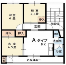 岸和田市土生町、マンションの間取り画像です