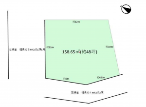岸和田市三田町、土地の間取り画像です