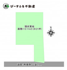 岸和田市池尻町、土地の間取り画像です