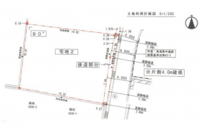 泉佐野市長滝、土地の間取り画像です