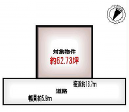 岸和田市上松町、土地の間取り画像です