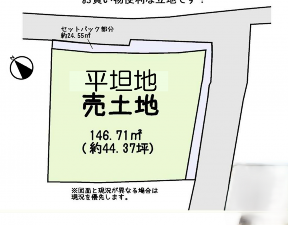 泉佐野市湊、土地の間取り画像です