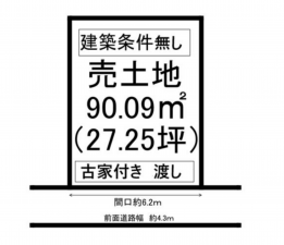 泉佐野市日根野、土地の間取り画像です
