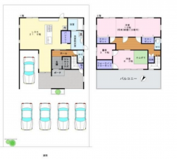 岸和田市葛城町、中古一戸建ての間取り画像です