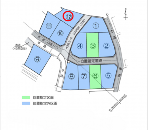 岸和田市箕土路町、土地の間取り画像です