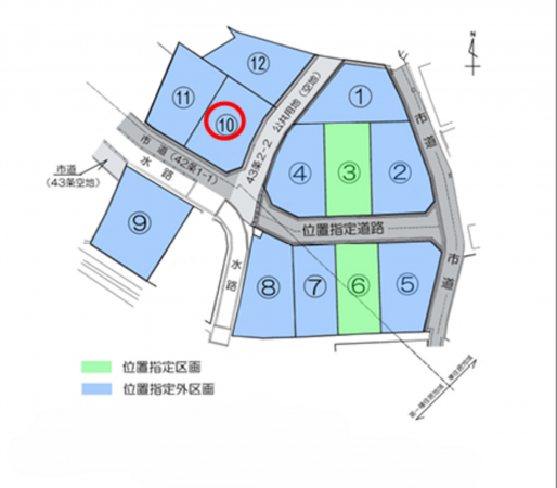 岸和田市箕土路町、土地の間取り画像です